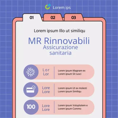 L'assicurazione sanitaria spiegata in modo semplice in blu e rosa