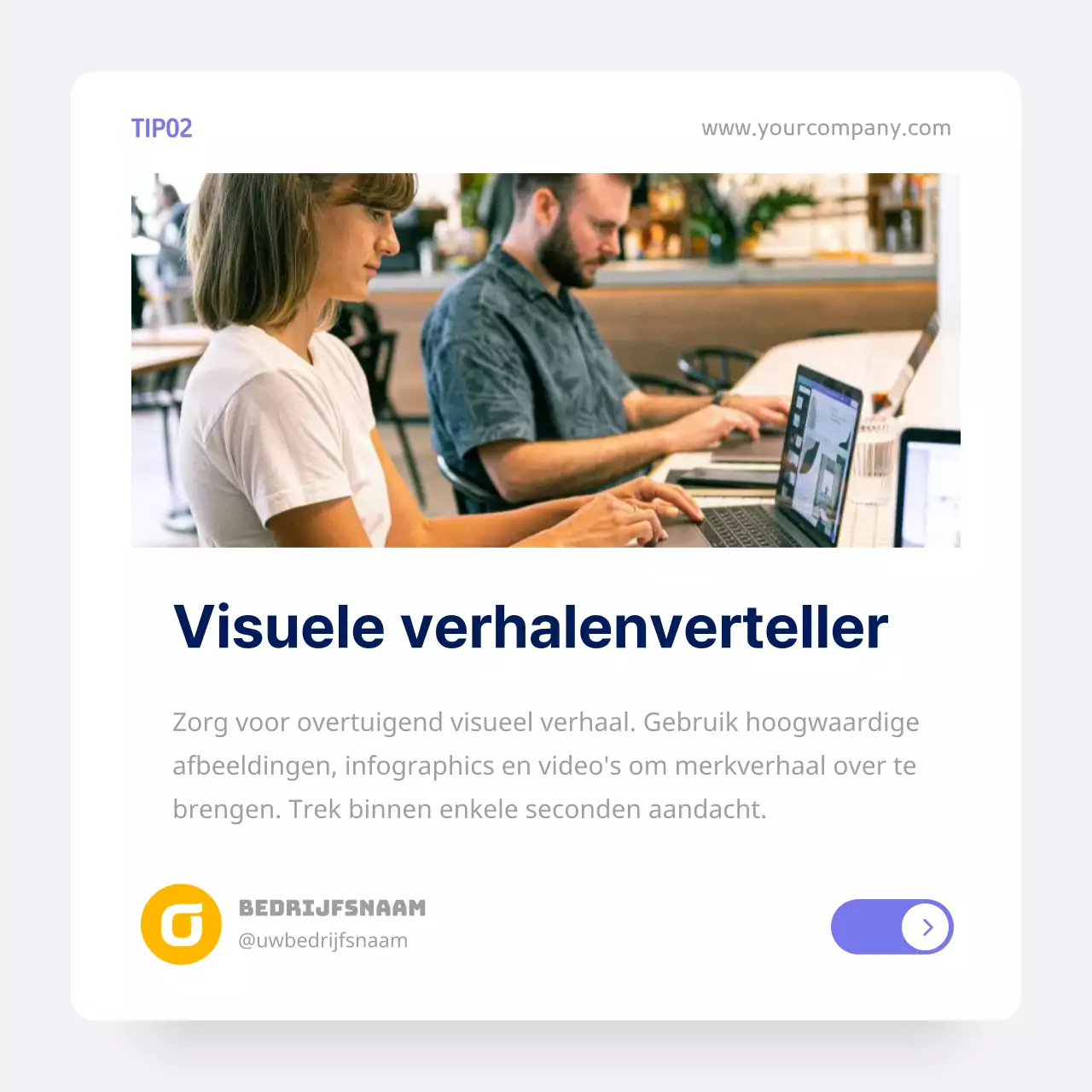 Wit Paars Minimaal Social Media Marketing Tips Publiciteit