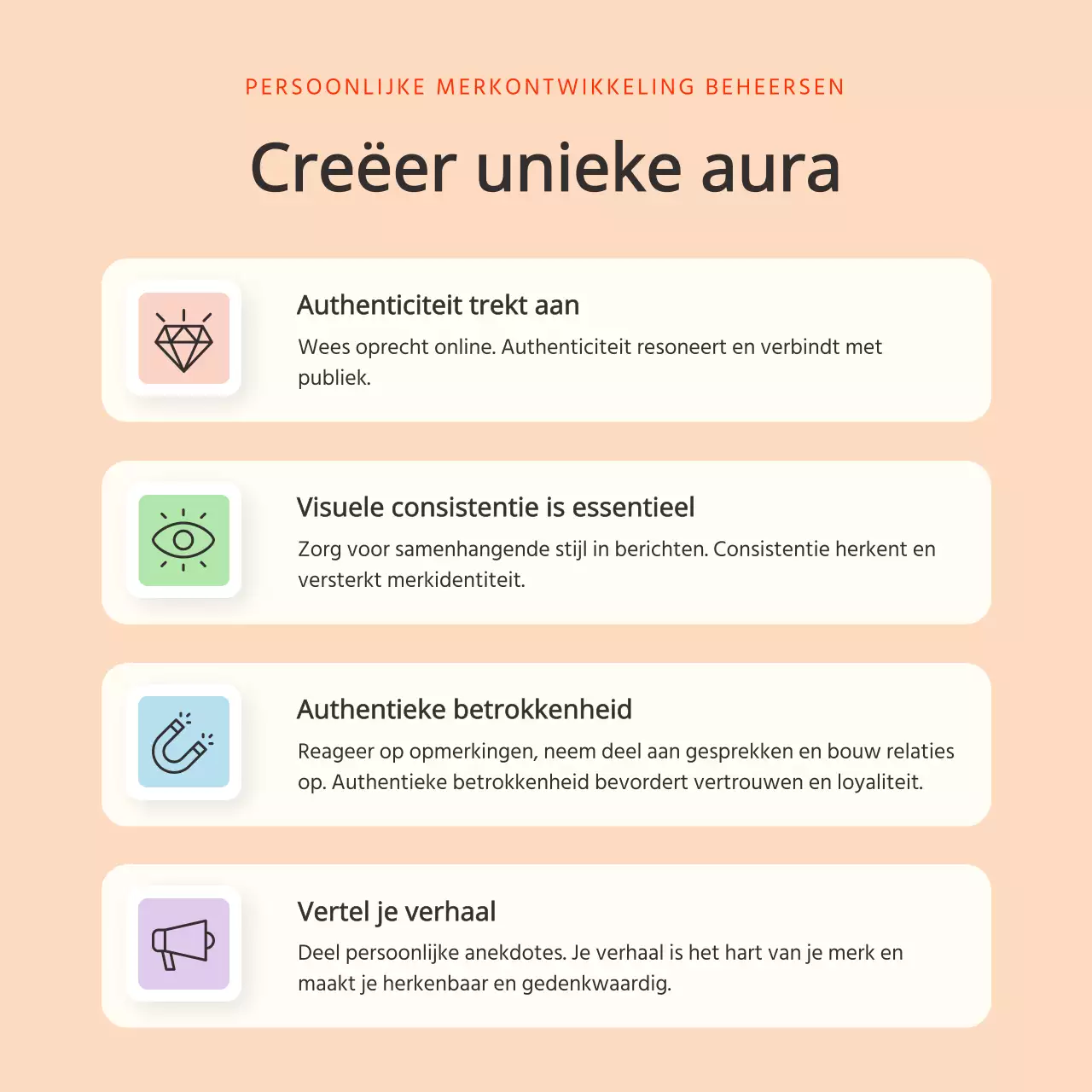 Beige Minimal Personal Branding Tips Infographic Gids