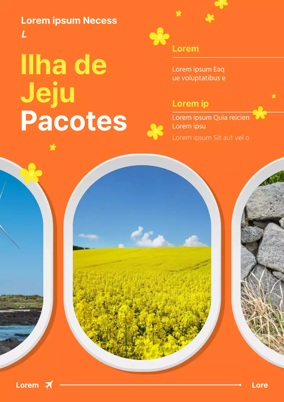 Anúncio de pacote de viagem nacional simples em roxo