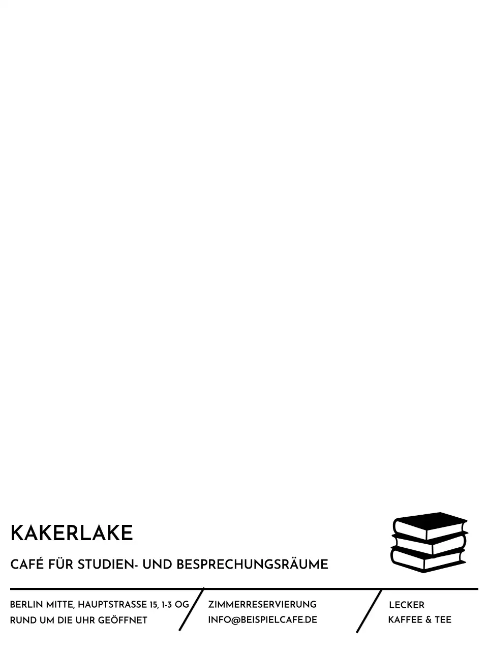 Klares, informatives Design mit einem zielgerichteten Gefühl