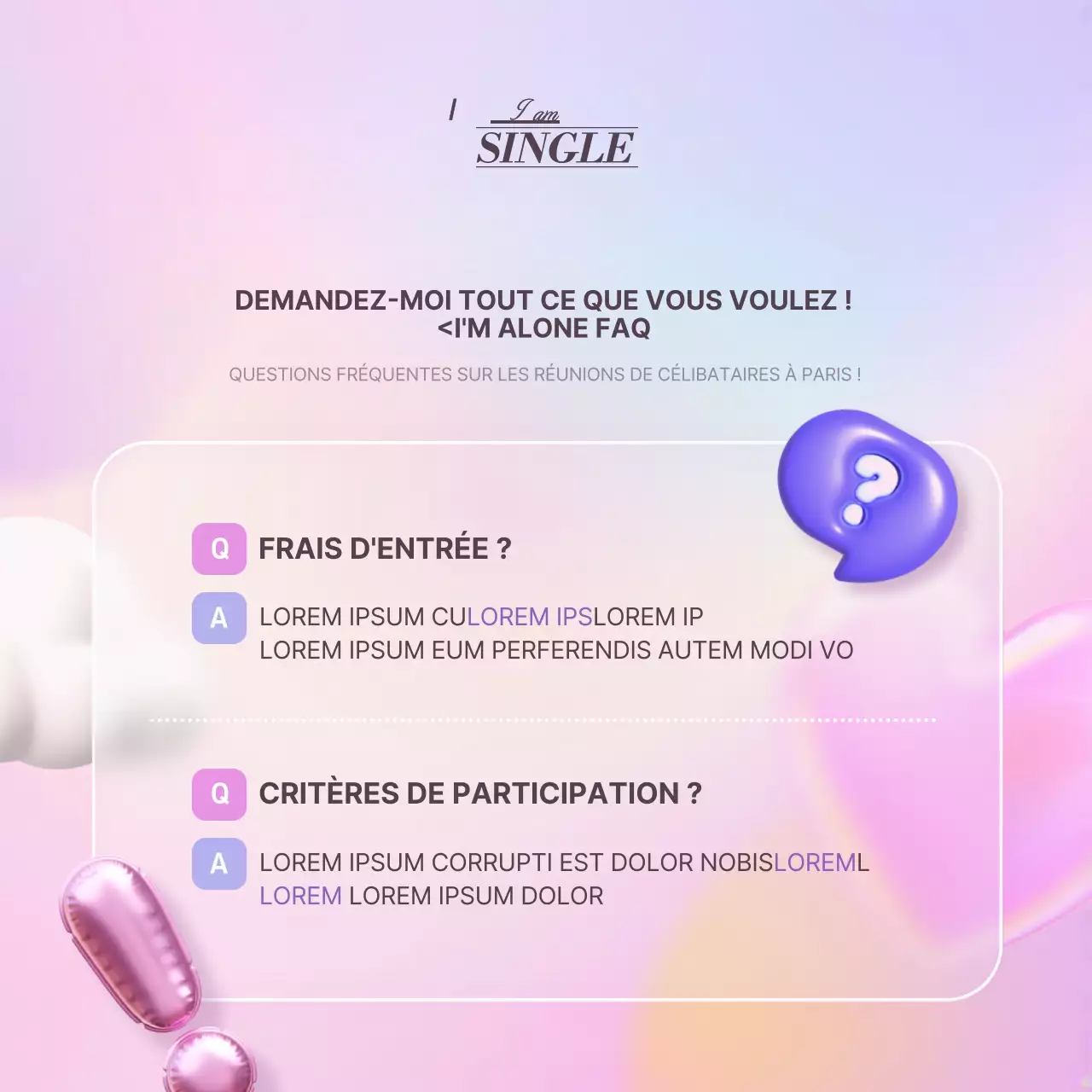 Promouvoir une réunion municipale rose et lavande