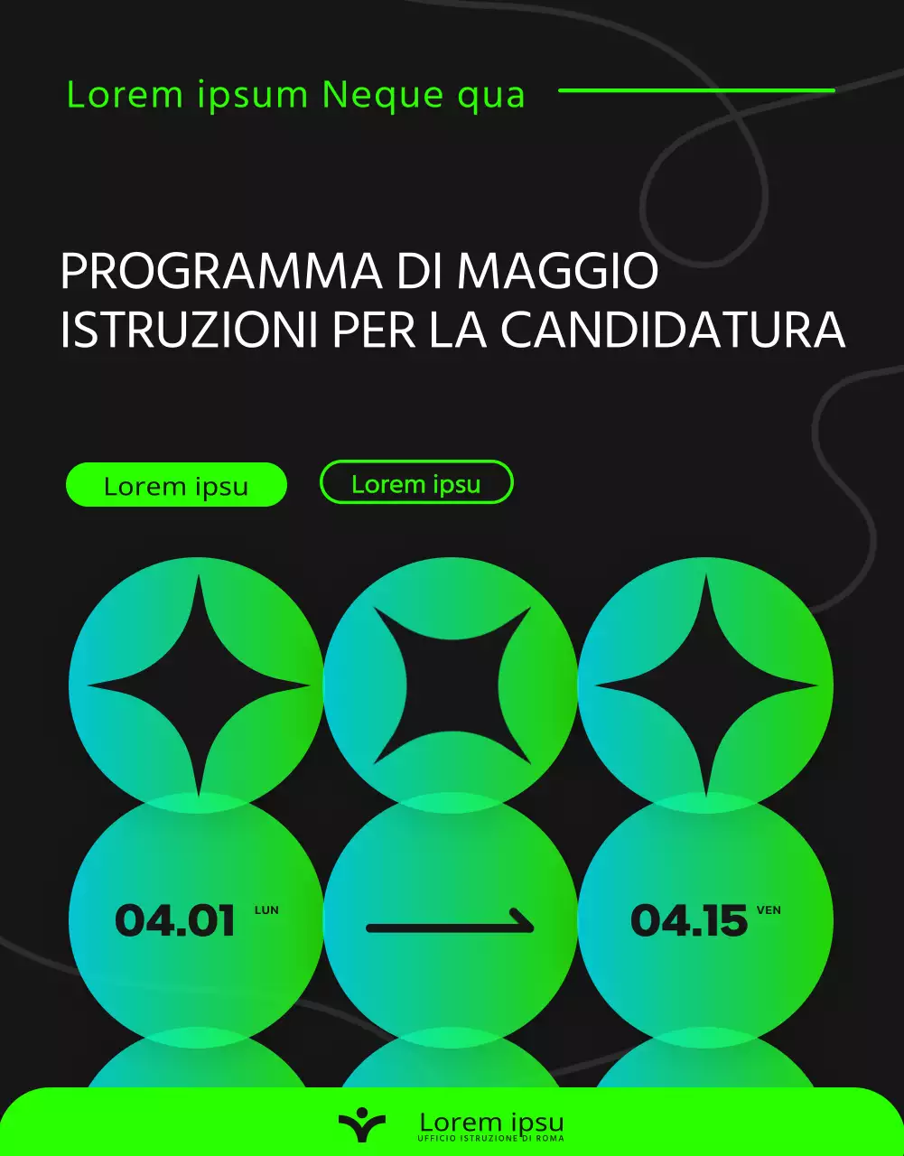 Promuovere un moderno centro di apprendimento permanente in marrone e nero
