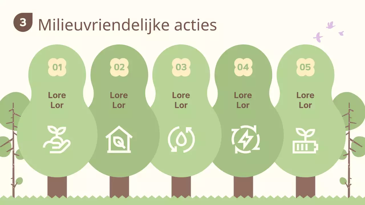 Groene en bruine bronnen voor Arbor Day