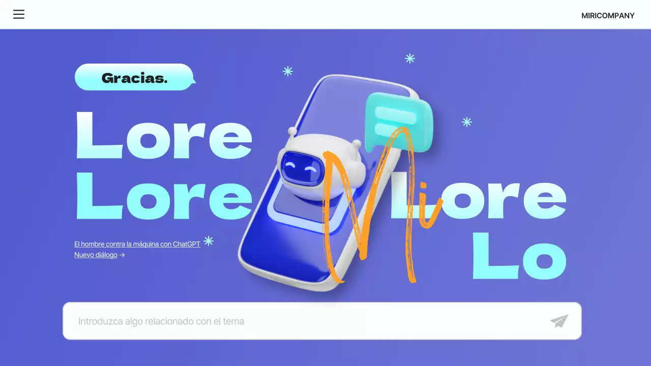 Una sencilla introducción azul y celeste a ChatGPT