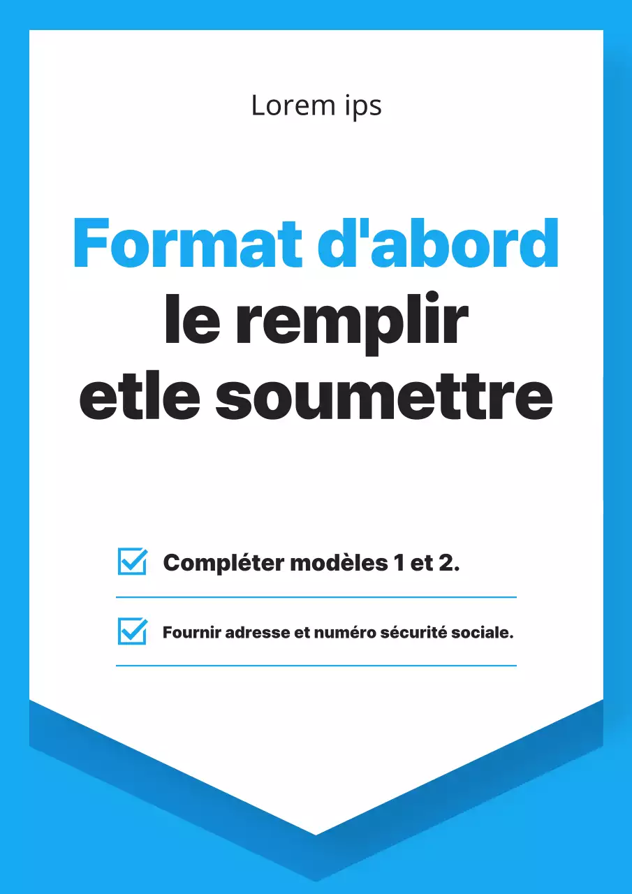 Annonces simples de l'administration fiscale en bleu