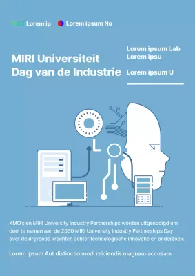 Eenvoudige witte en lichtblauwe samenwerkingsgids