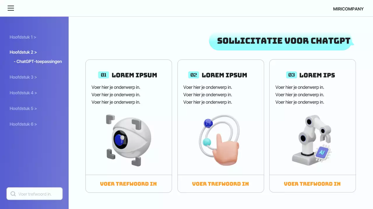 Een eenvoudige blauwe en lichtblauwe introductie tot ChatGPT