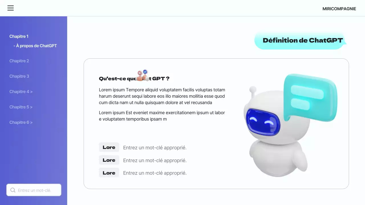 Une simple introduction à ChatGPT en bleu et bleu clair