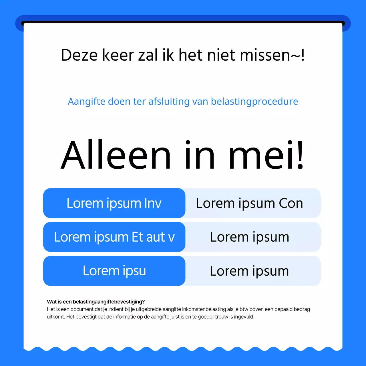 Een minimalistische inleiding tot fiscale boekhouding in blauw en lichtblauw