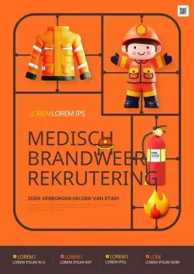 De werving van de oranje en bruine vrijwillige brandweerlieden bevorderen