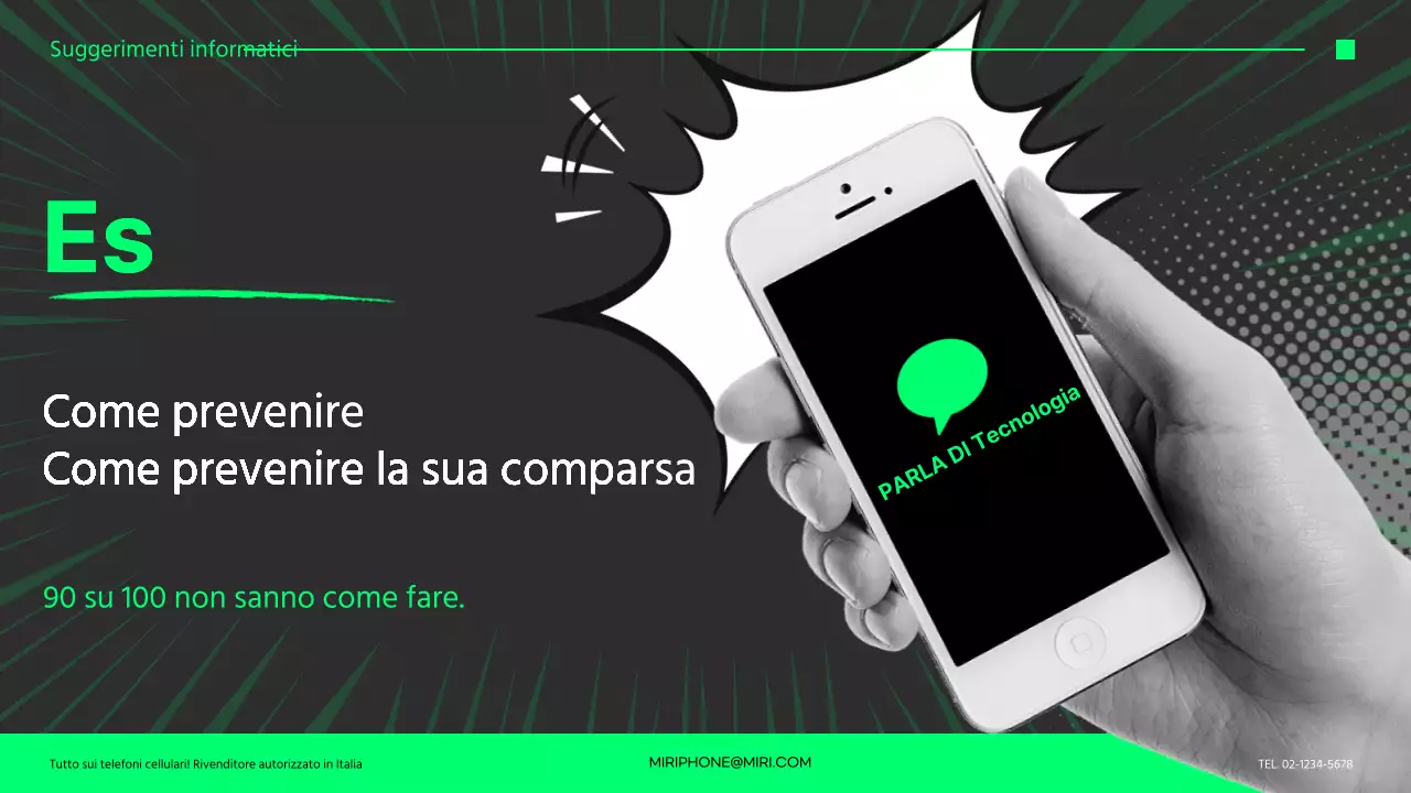 Spiegazione dei suggerimenti per la chat in nero e accenti verde lime