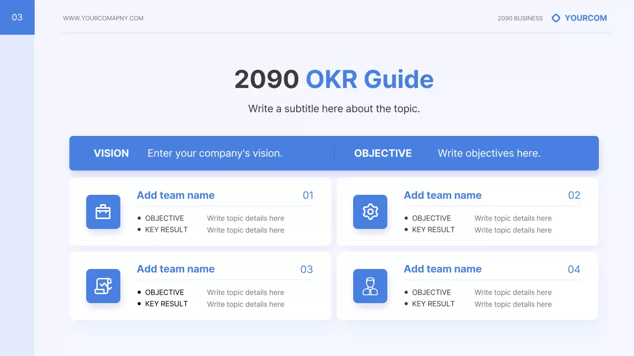 블루 모던 직원 가이드 프레젠테이션