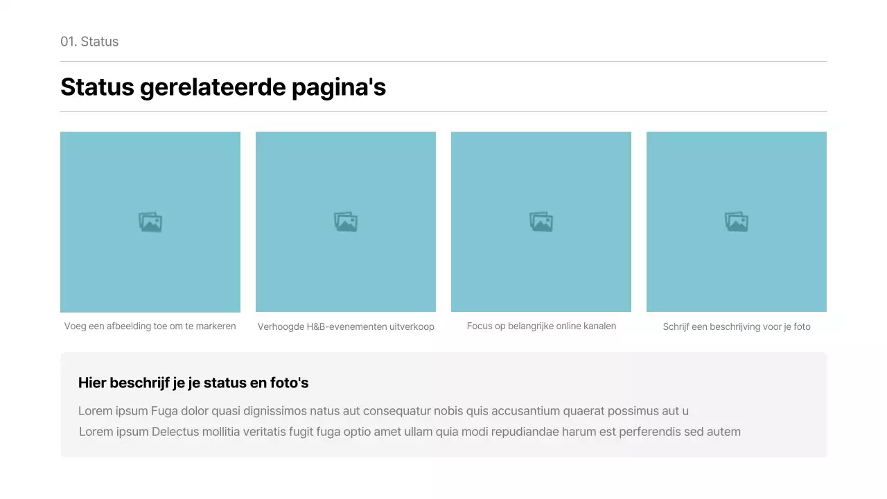 Een eenvoudig bedrijfsrapport in mint en wit