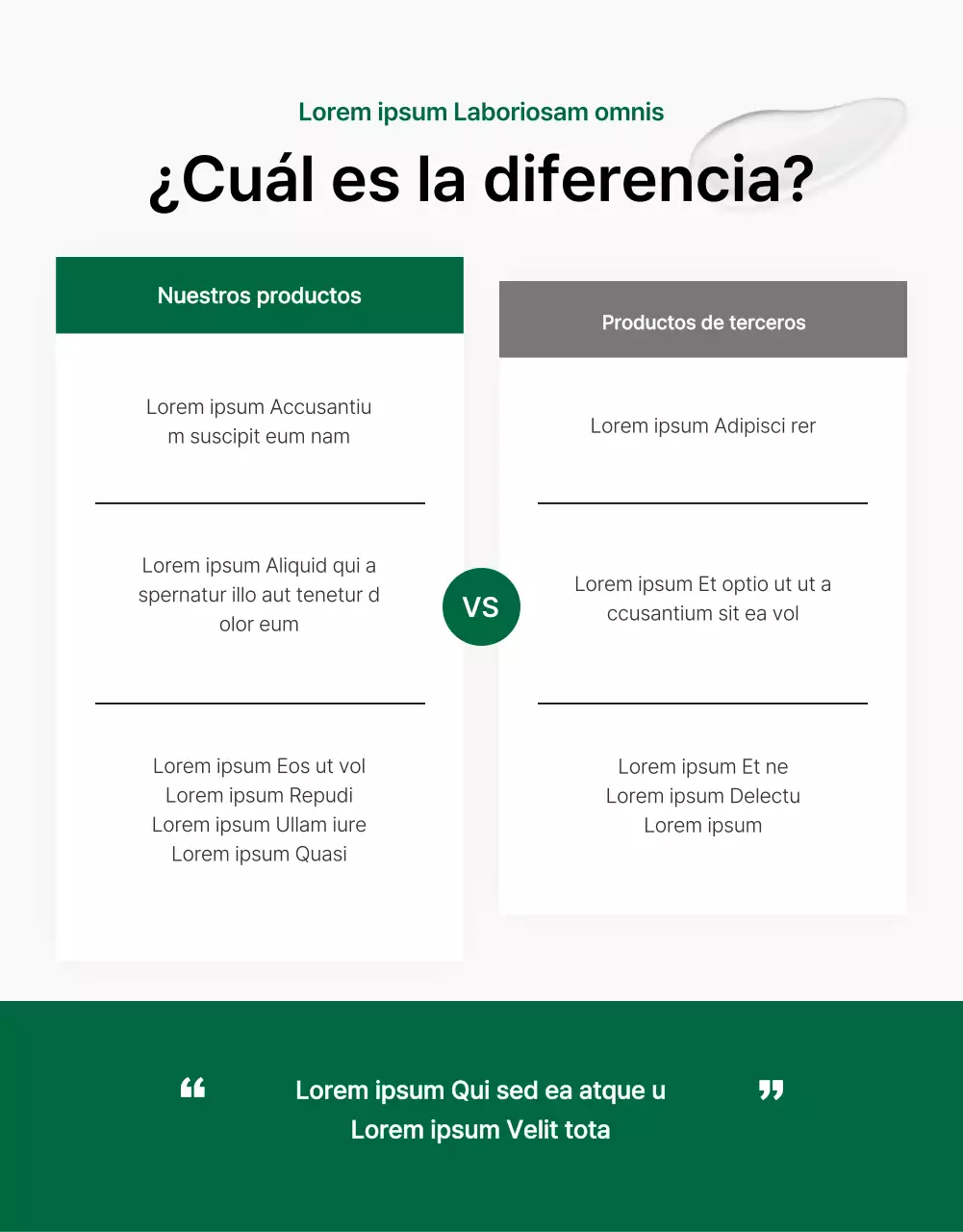 Promover una sencilla página de control de cosmética natural verde y blanca