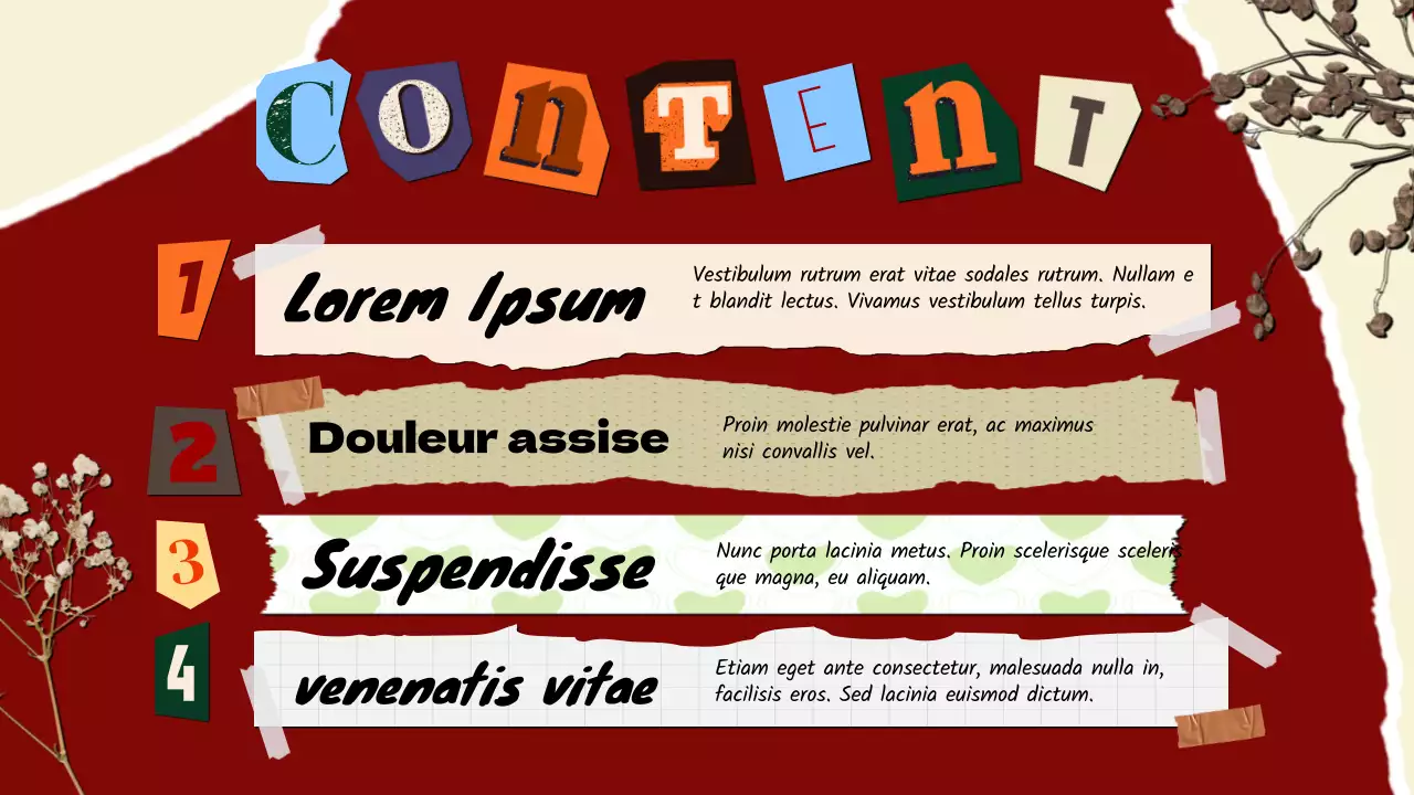 Ressources pédagogiques pour le scrapbooking rétro vert et rouge