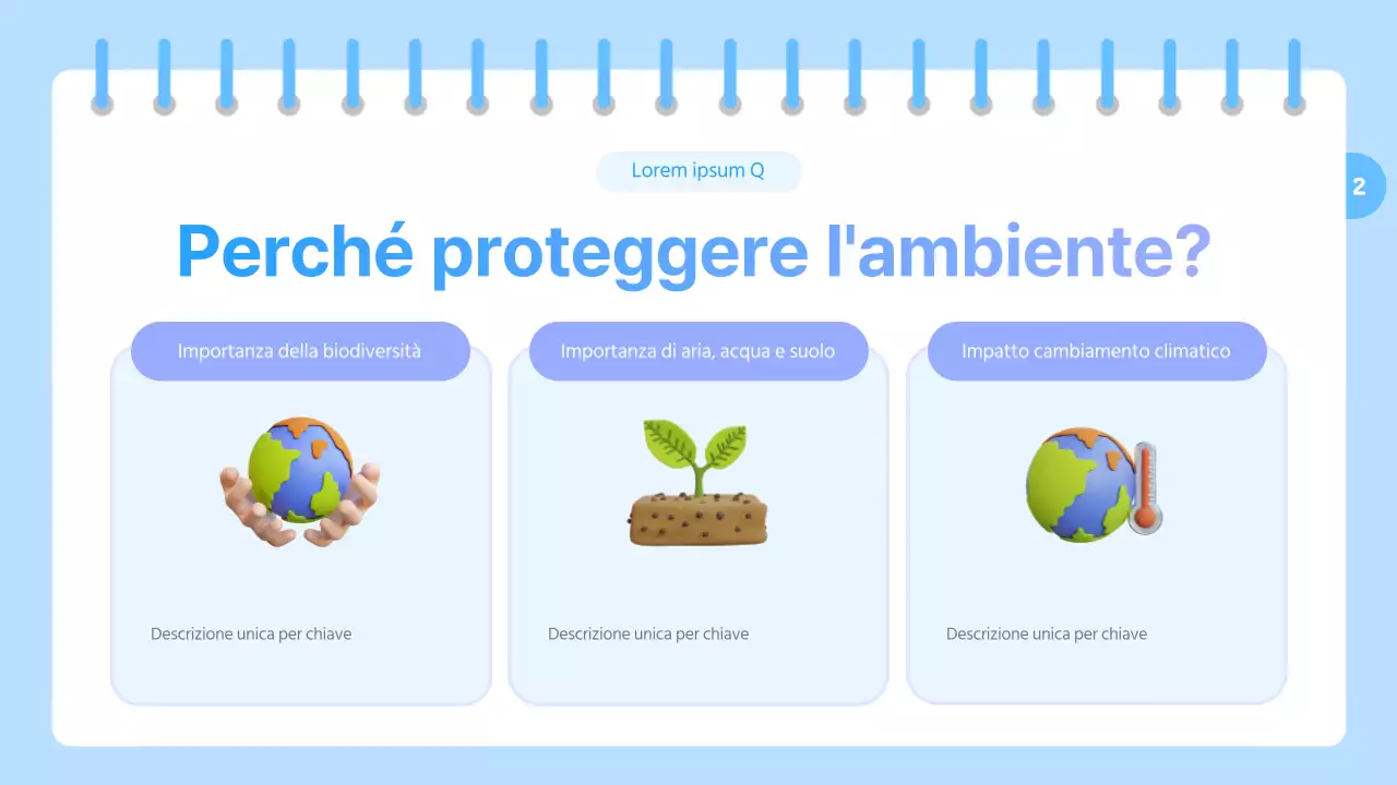 Una graziosa risorsa per l'educazione ambientale in azzurro e viola