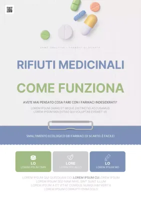 Un guide simple, bleu et kaki, pour l'élimination des déchets de médicaments