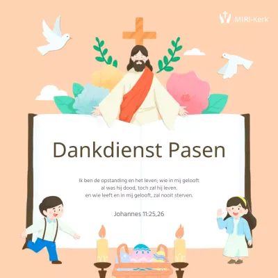 Paasaankondigingen in oranje en bruin