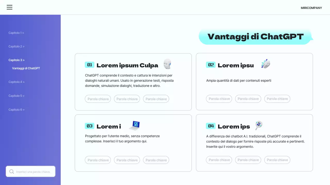 Una semplice introduzione blu e azzurra a ChatGPT