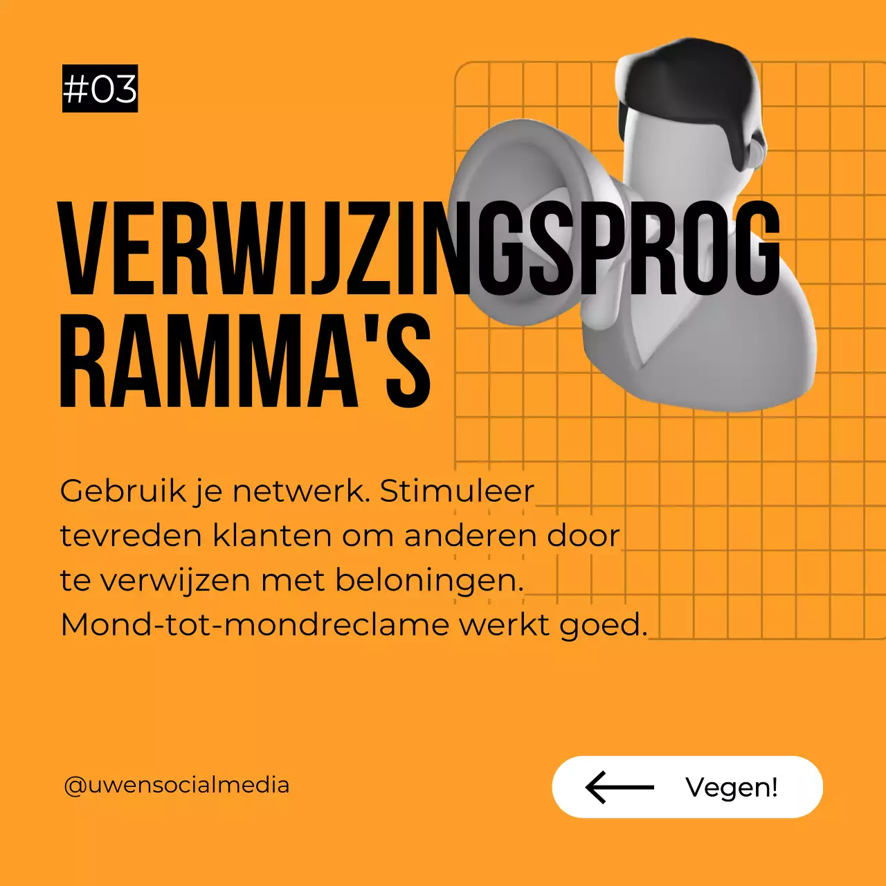 Oranje en grijze gedurfde verkoopstrategie voor kleine bedrijven