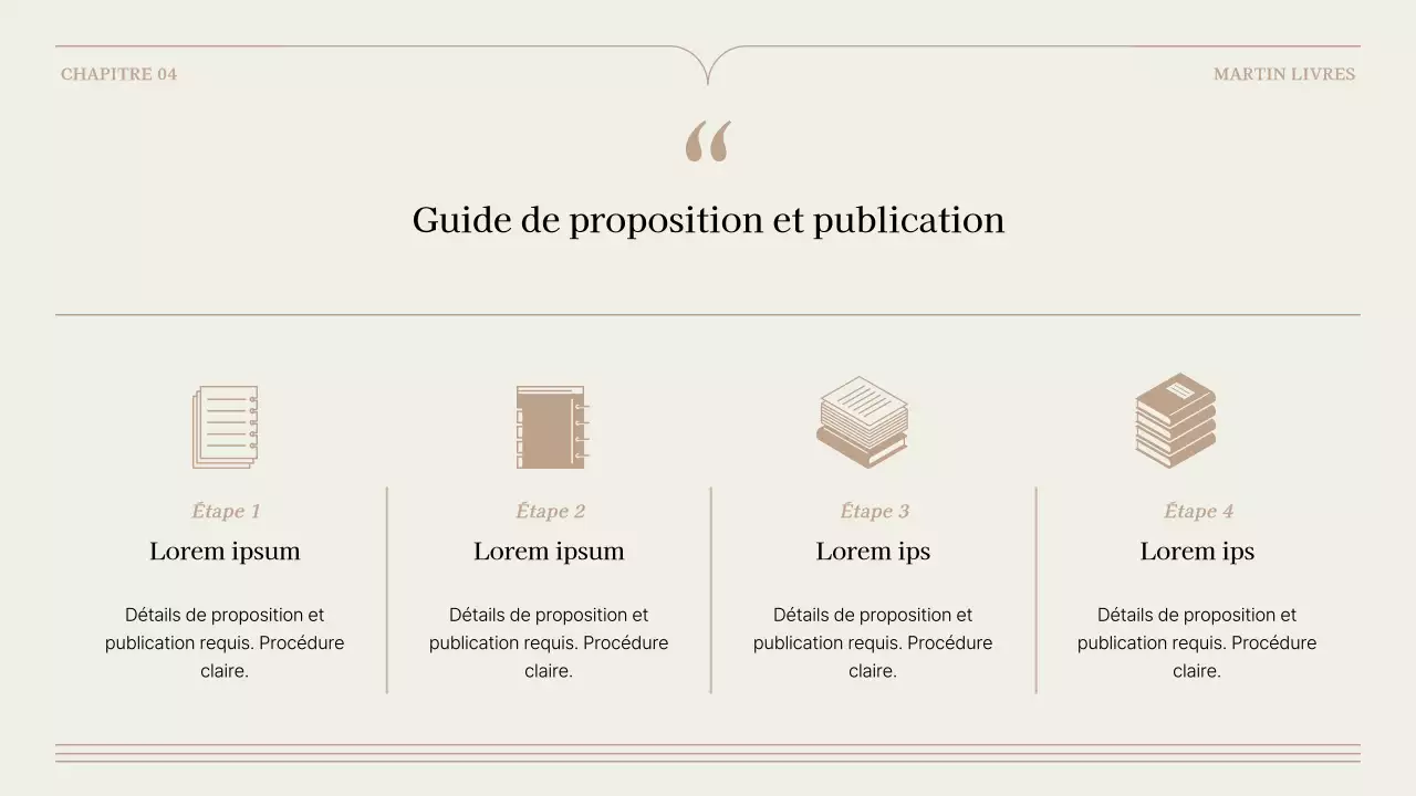 Une proposition de livre simple en marron et beige