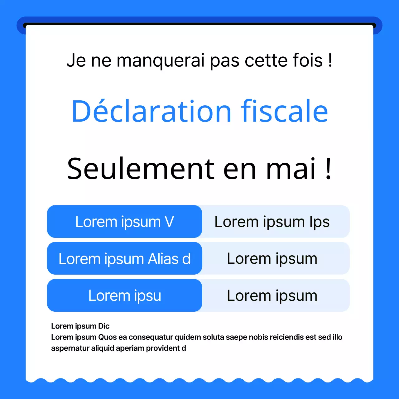 Une introduction minimaliste à la comptabilité fiscale en bleu et bleu clair