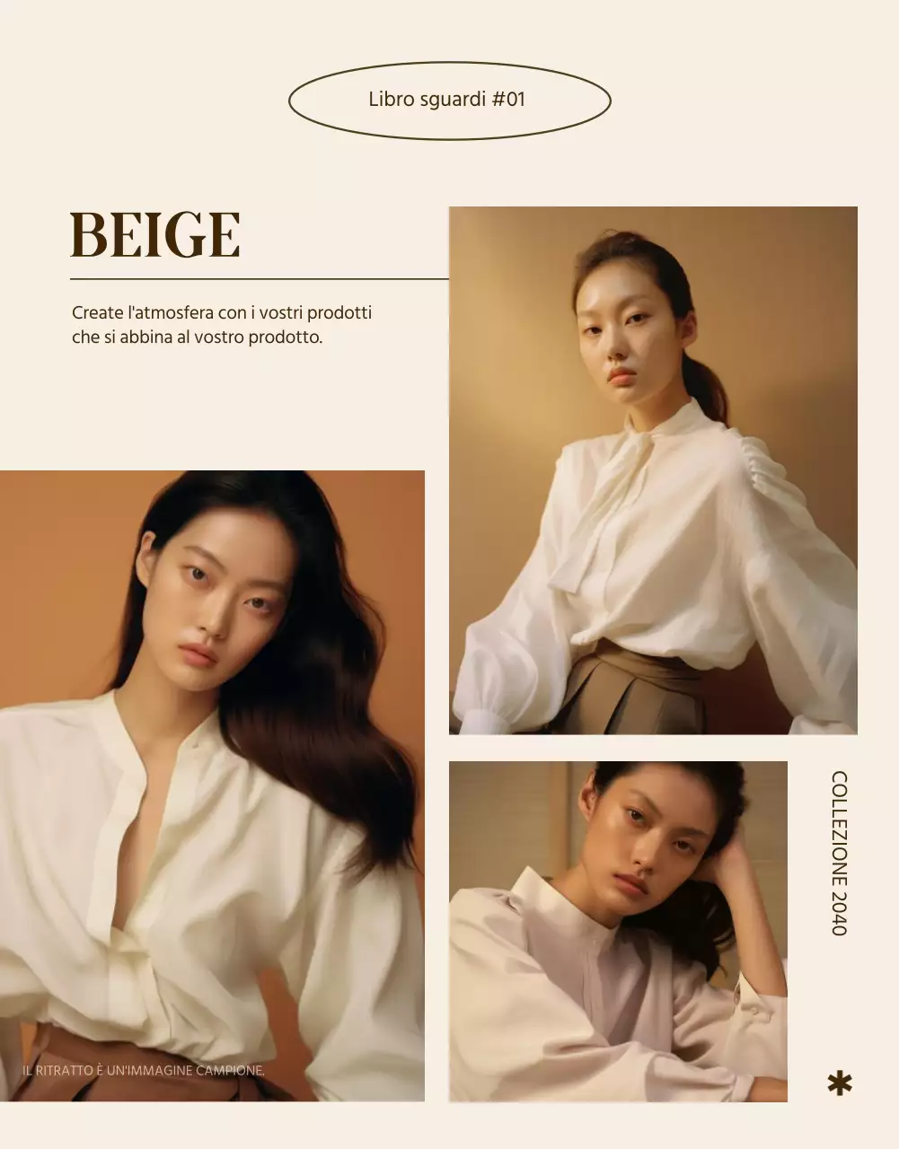 Promuovere una moda semplice in beige e marrone