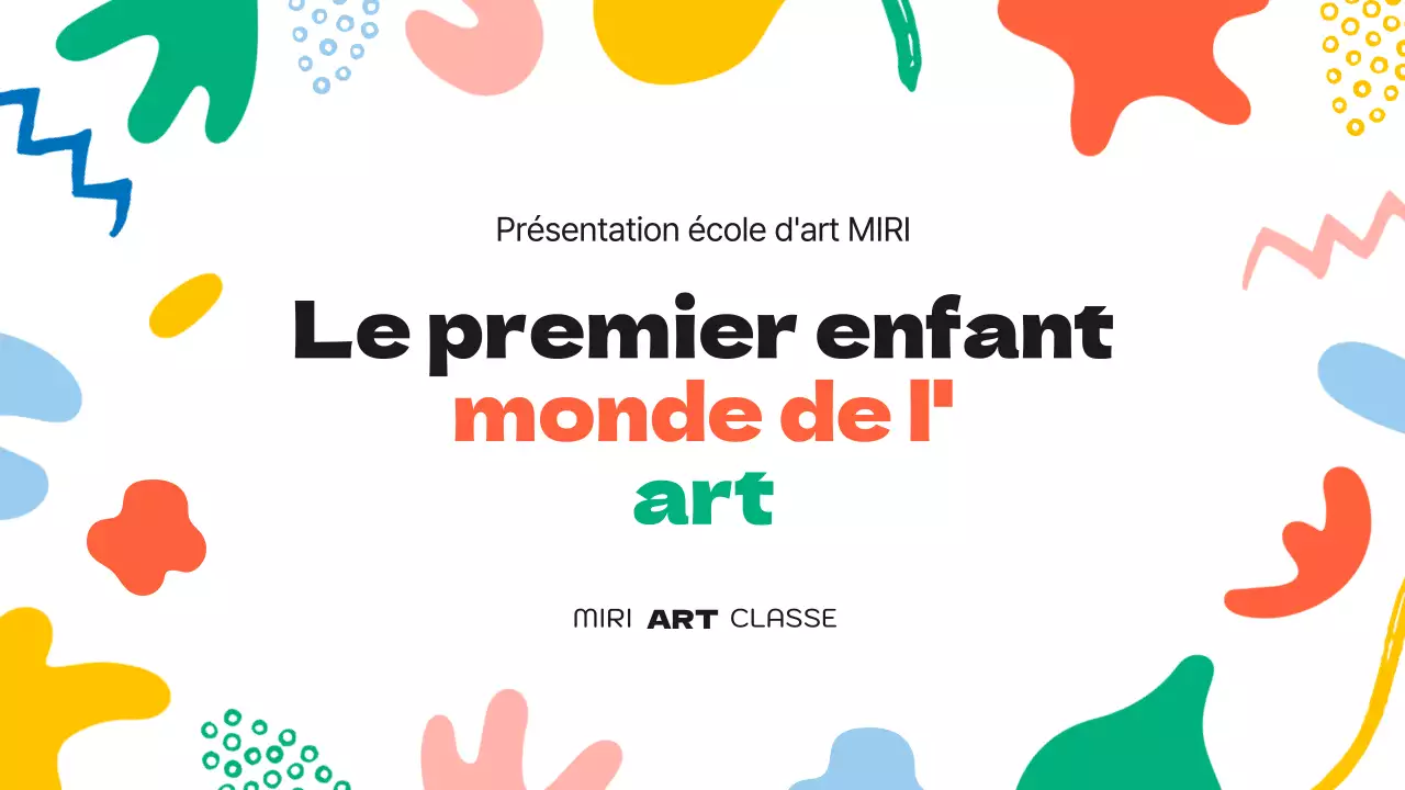 Un joli prospectus d'école d'art vert et orange