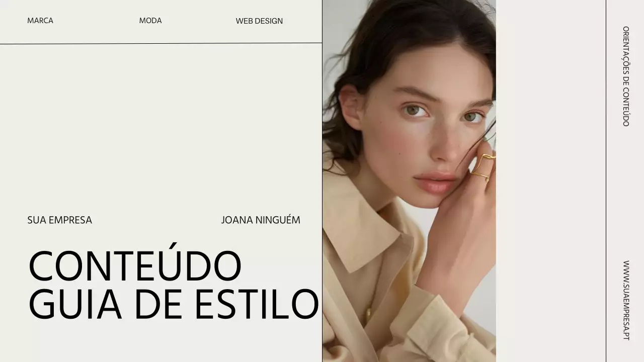 Estratégia do guia de estilo da marca Ivory Modern
