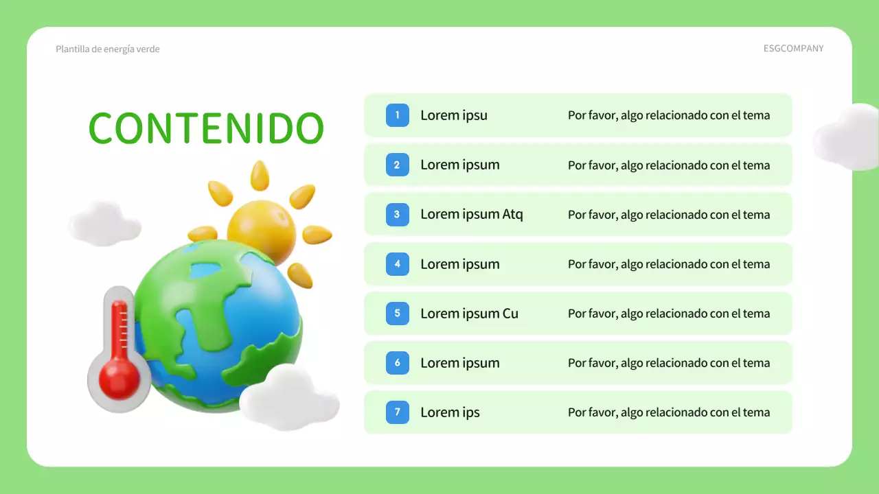 Un sencillo plan de negocio ESG en verde y azul