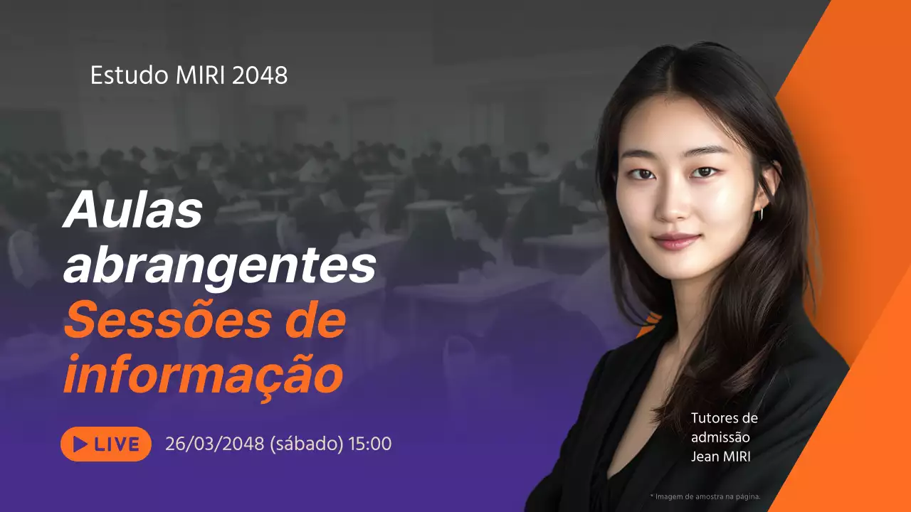 Promover uma simples sessão de informação escolar laranja e roxa