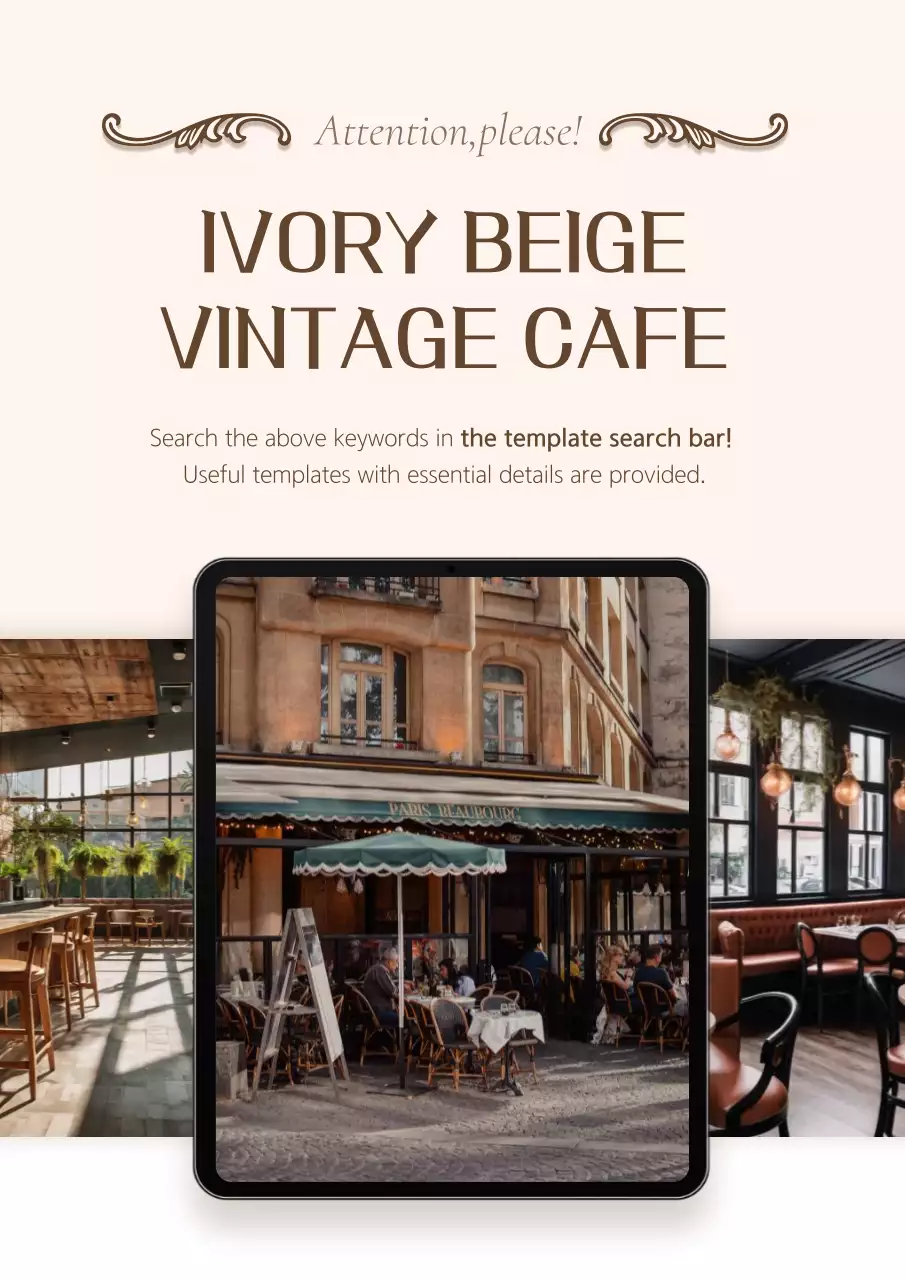 Beige Simple Coffee Promotion Poster