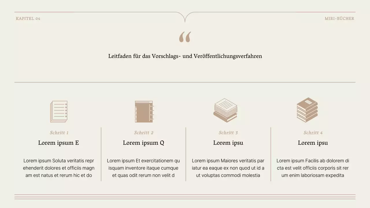 Ein einfacher Buchvorschlag in Braun und Beige