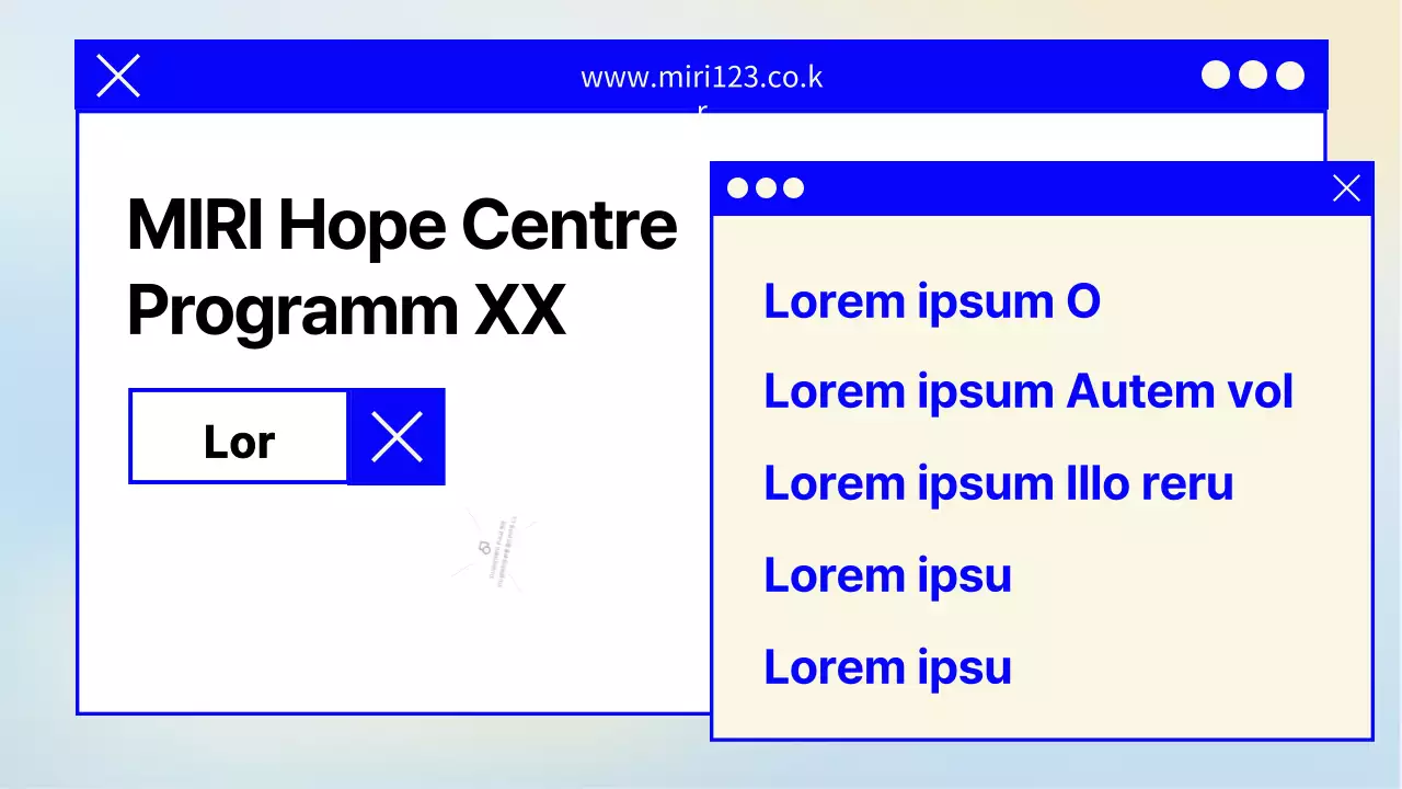 Ein einfaches, marineblaues und gelbes Anwerbungsschreiben