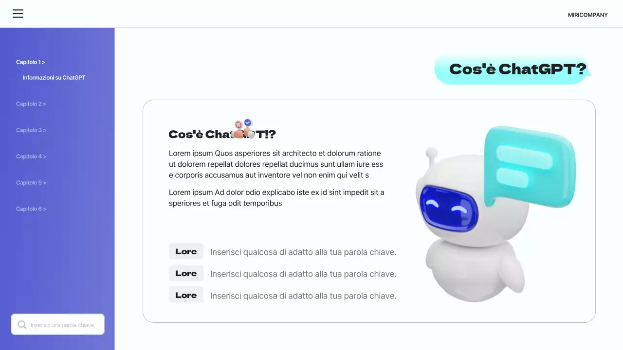 Una semplice introduzione blu e azzurra a ChatGPT