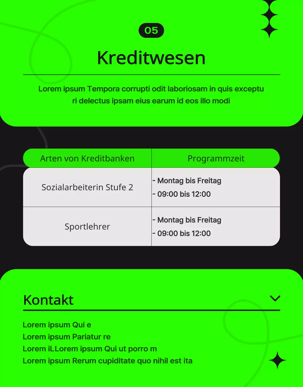 Förderung eines modernen Zentrums für lebenslanges Lernen in Kastanienbraun und Schwarz