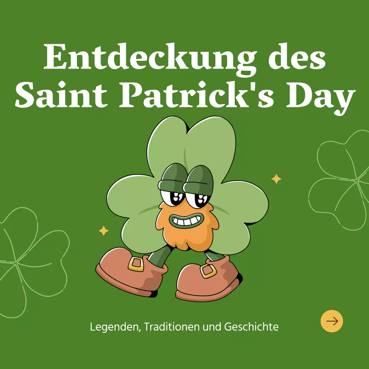 Grün und Beige Einfache St. Patrick Day's Story Werbung