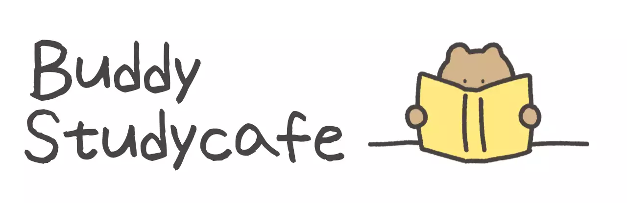 Schattig studiecafé met een beer die een boek leest