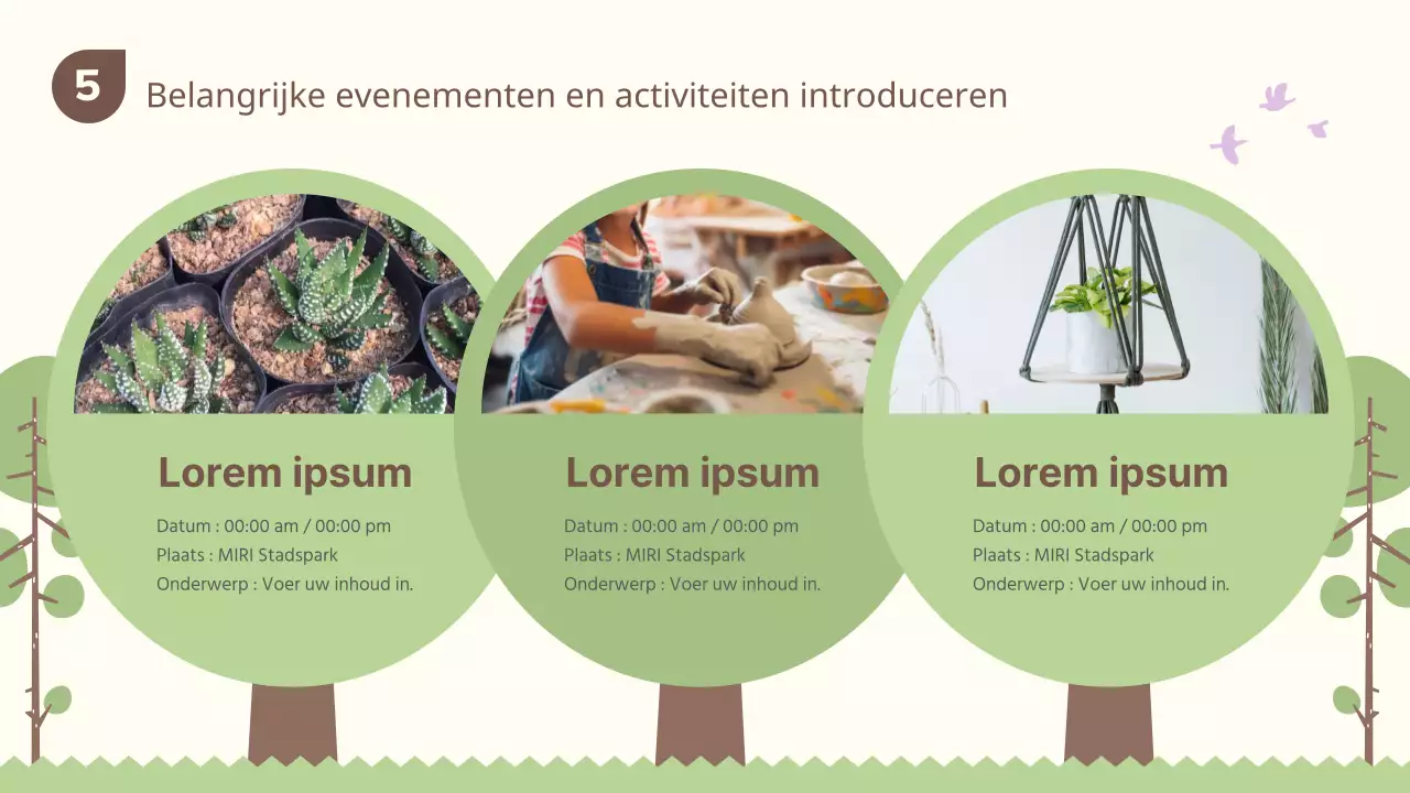 Groene en bruine bronnen voor Arbor Day