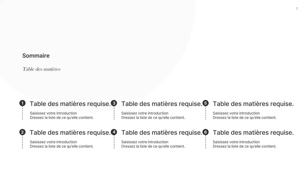 Rapports de base en noir et blanc