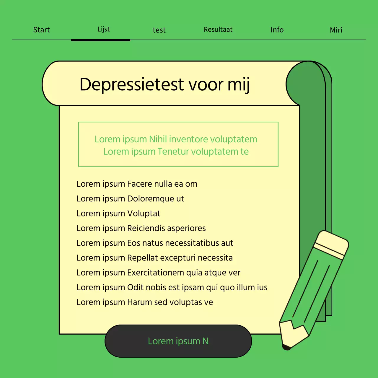 Een eenvoudige groen-gele depressietest voor zelfbeoordeling post