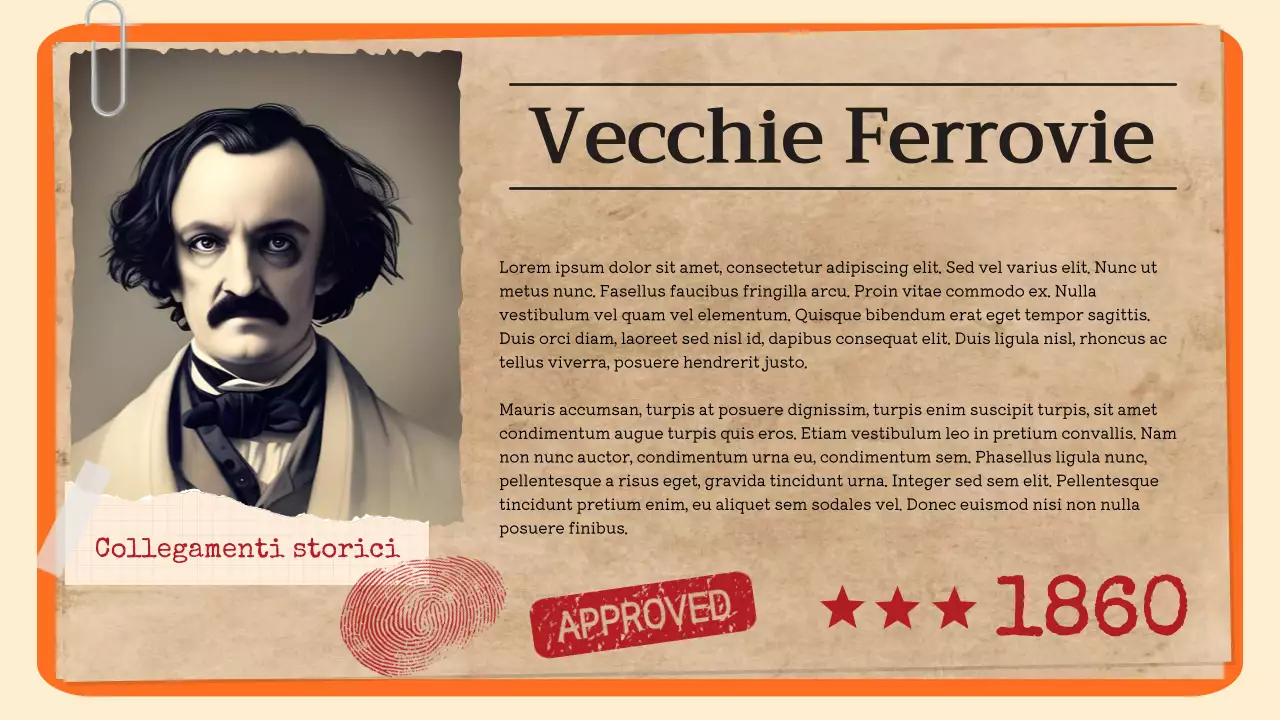 Rapporto di valigetta retrò beige e arancione