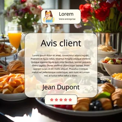 Beige et Orange Trendy Restaurant Review Memo