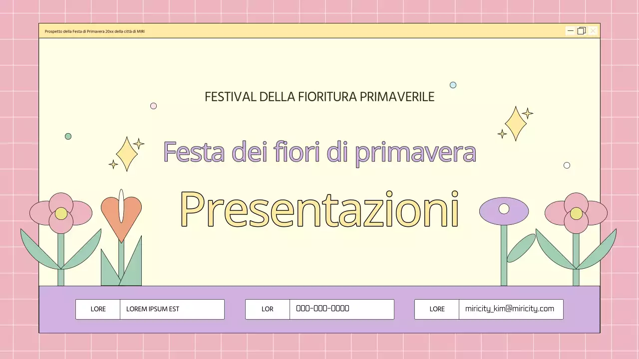 Un'agenda kitsch per i festival floreali di primavera, in rosa e malva.