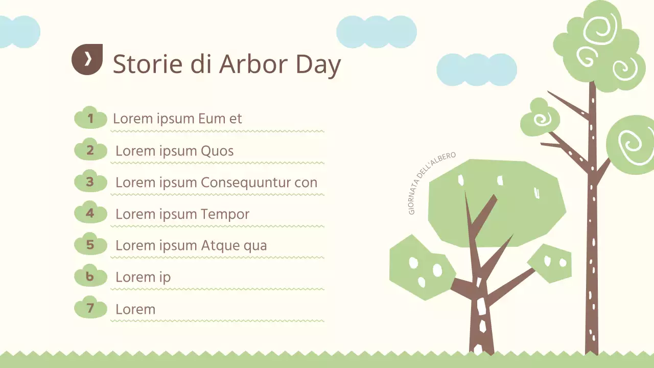 Risorse per l'Arbor Day verde e marrone