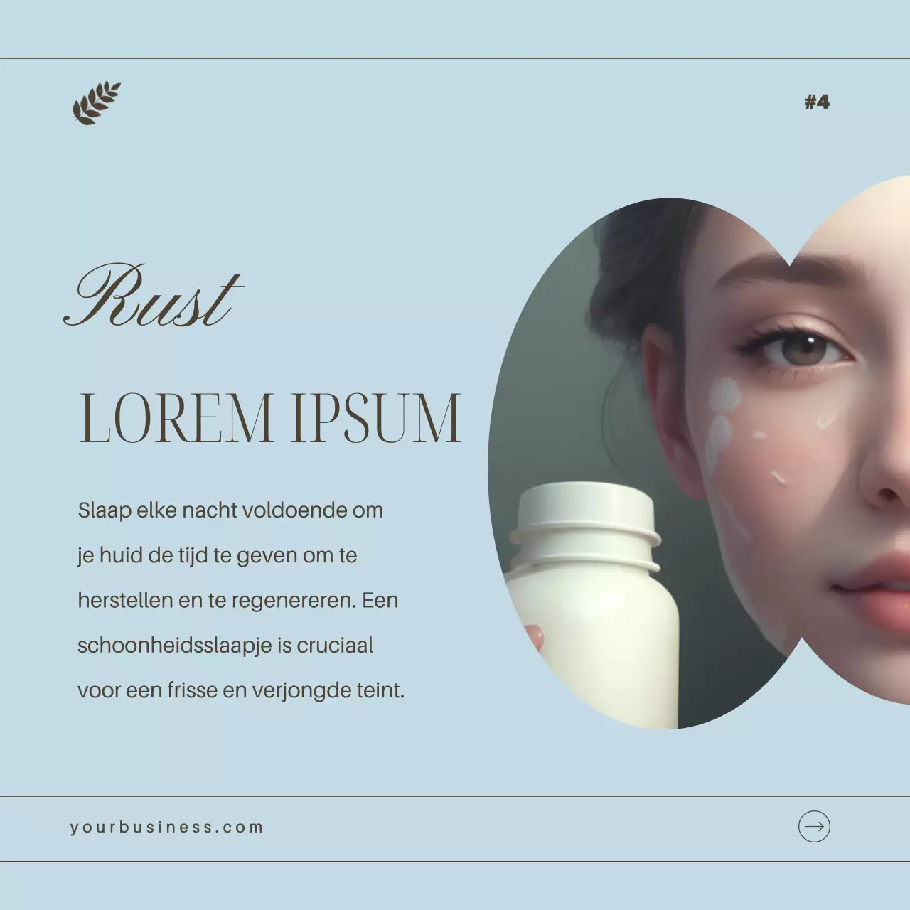 Hemelsblauwe en bruine elegante tips voor huidverzorging