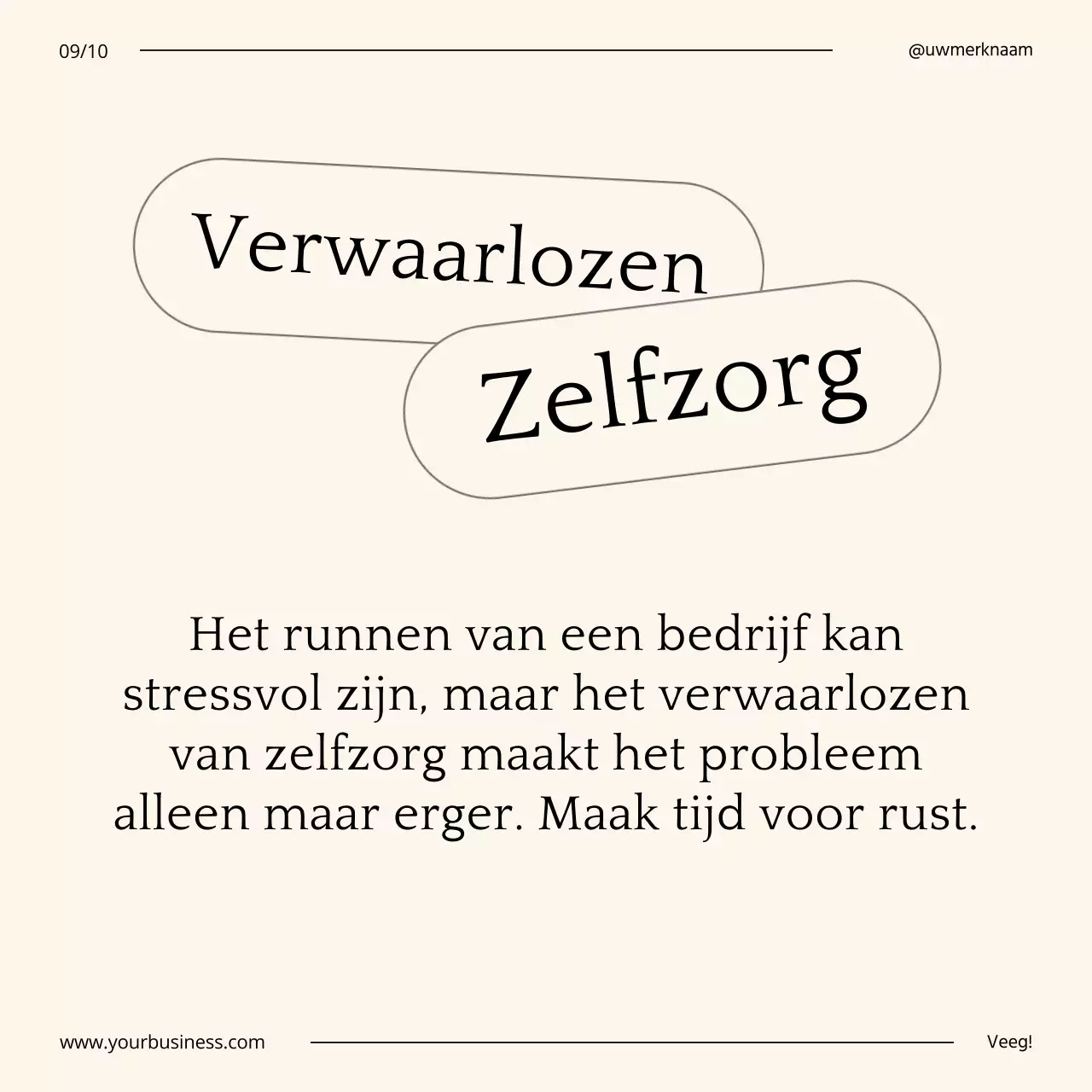 Beige en zwarte minimalistische zakelijke tips voor zelfgroei