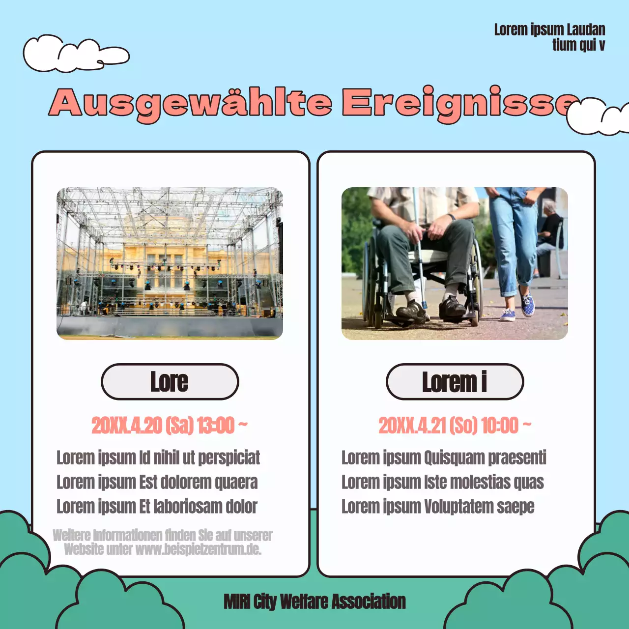 Förderung von Veranstaltungen zum Tag der Behindertenhilfe in den Farben Hellblau und Rot