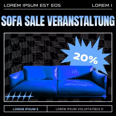 Werbung für eine neue Produkteinführung im hellblauen und weißen Cyberpunk-Stil